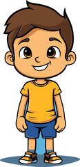 Vector Sketch of an Acte Boy Emote Boy Vector Illustration