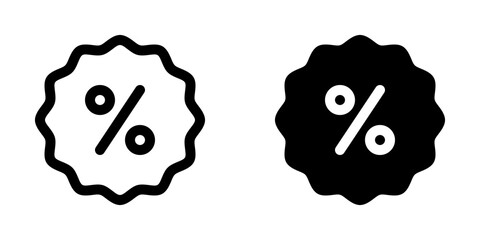 Editable discount badge vector icon. Part of a big icon set family. Perfect for web and app interfaces, presentations, infographics, etc