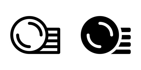 Editable money, coin stack vector icon. Part of a big icon set family. Perfect for web and app interfaces, presentations, infographics, etc - obrazy, fototapety, plakaty