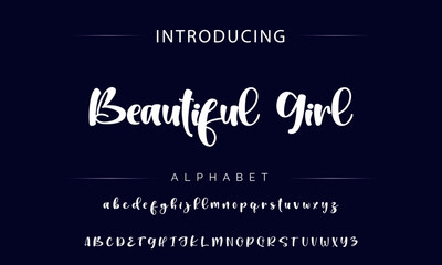 Fototapeta na wymiar Signature Font Calligraphy Logotype Script Brush Font Type Font lettering handwritten