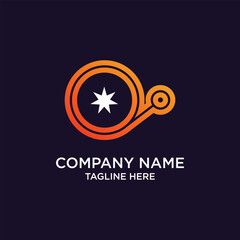 Company logo design simple concept Premium Vector