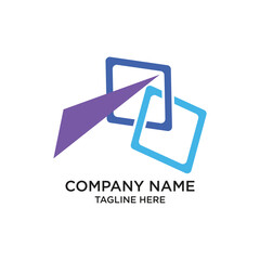 Company logo design simple concept Premium Vector