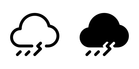 Editable thunderstorm vector icon. Part of a big icon set family. Perfect for web and app interfaces, presentations, infographics, etc