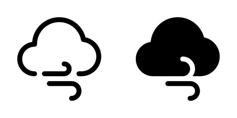 Editable windy cloud vector icon. Part of a big icon set family. Perfect for web and app interfaces, presentations, infographics, etc - obrazy, fototapety, plakaty
