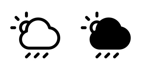 Editable sunshower vector icon. Part of a big icon set family. Perfect for web and app interfaces, presentations, infographics, etc