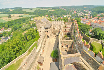Fototapeta na wymiar Bolków Castle (German: Bolkoburg) - located in Bolków on Zamkowe Wzgórze, Poland