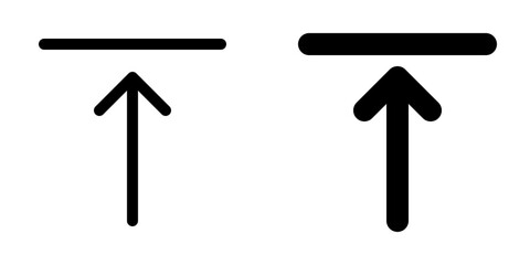 Editable top alignment vector icon. Part of a big icon set family. Perfect for web and app interfaces, presentations, infographics, etc