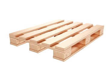 Wooden pallet isolated on white background. 3d-rendering