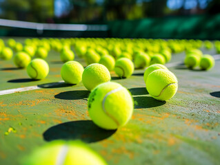 tennis ball on the court