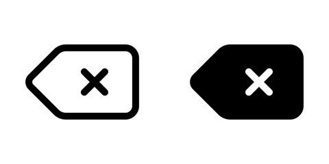 Editable delete, backspace vector icon. Part of a big icon set family. Perfect for web and app interfaces, presentations, infographics, etc - obrazy, fototapety, plakaty