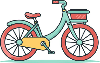 Obraz premium Flat Style Bike Vector Vector Artwork of Bike Race
