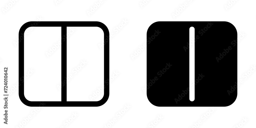 Wall mural editable vector layout split screen column icon. part of a big icon set family. perfect for web and 