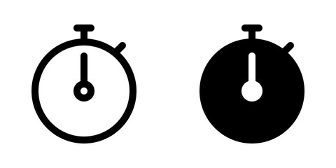 Editable vector stopwatch timer icon. Part of a big icon set family. Perfect for web and app interfaces, presentations, infographics, etc - obrazy, fototapety, plakaty