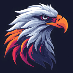 Obraz premium E sport mascot logo eagle head illustration.