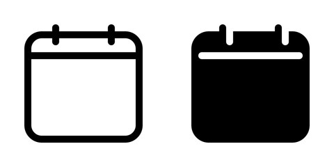 Editable vector empty calendar icon. Part of a big icon set family. Perfect for web and app interfaces, presentations, infographics, etc