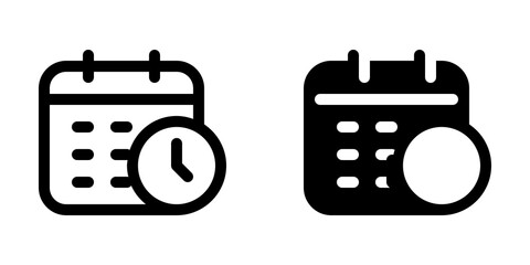Editable vector time and date schedule icon. Part of a big icon set family. Perfect for web and app interfaces, presentations, infographics, etc