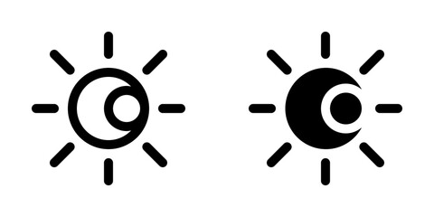 Editable vector sun and moon icon. Part of a big icon set family. Perfect for web and app interfaces, presentations, infographics, etc - obrazy, fototapety, plakaty