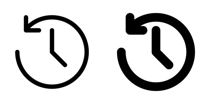 Editable vector history, turn back time icon. Part of a big icon set family. Perfect for web and app interfaces, presentations, infographics, etc