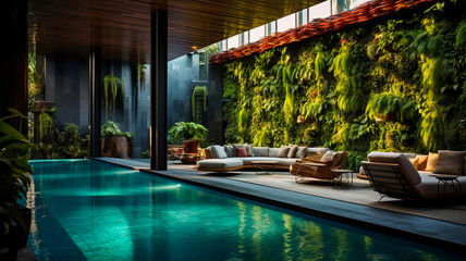Eine Villa mit Pool auf Bali