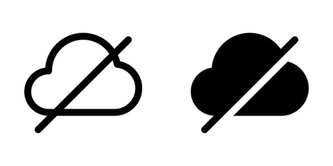 Editable vector no cloud connection icon. Part of a big icon set family. Perfect for web and app interfaces, presentations, infographics, etc