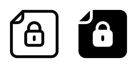 Editable vector password protected file icon. Part of a big icon set family. Perfect for web and app interfaces, presentations, infographics, etc