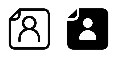 Editable vector user contact file icon. Part of a big icon set family. Perfect for web and app interfaces, presentations, infographics, etc