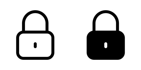 Editable vector lock padlock encryption password icon. Part of a big icon set family. Perfect for web and app interfaces, presentations, infographics, etc