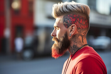 AI generated picture of masterful tattooed professional artist