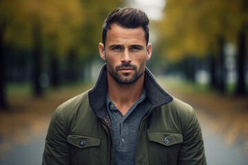 AI generated picture of attractive man with model appearance