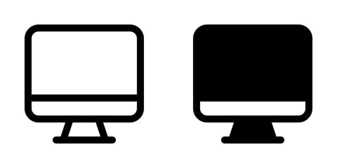 Editable vector blank desktop computer screen icon. Part of a big icon set family. Perfect for web and app interfaces, presentations, infographics, etc