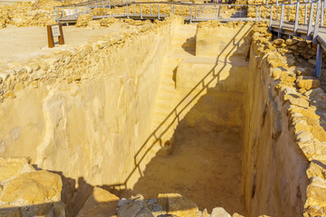 Ancient water reservoir in Qumran
