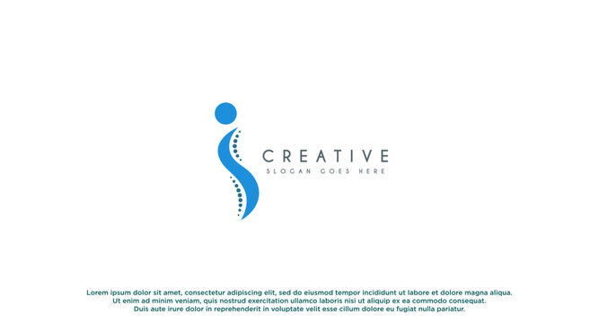 Back Bones, Chiropractic Logo design vector illustration.