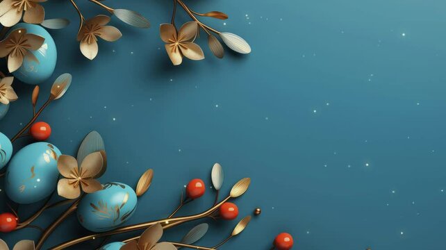 The Concept of Easter Eggs Background for Easter Day with copy space