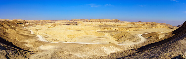 Fototapeta na wymiar Panoramic view of the Desert Peres valley