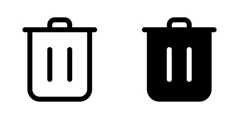 Editable vector delete trash recycle bin icon. Part of a big icon set family. Perfect for web and app interfaces, presentations, infographics, etc
