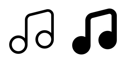 Editable vector music song icon. Black, transparent white background. Part of a big icon set family. Perfect for web and app interfaces, presentations, infographics, etc - obrazy, fototapety, plakaty