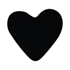 Love black Heart icon. Heart icon vector isolated with background