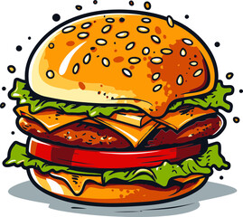 Vectorized Burger Graphic Library Vector Burgers Artistic Vault