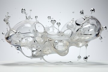 Explore the mesmerizing world of fluidity and movement with this collection of suspended water splashes and drops