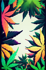 Marijuana Festival: Natural, Bright, Legalize Text Frame Insert