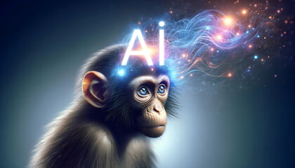 AI word in monkey mind