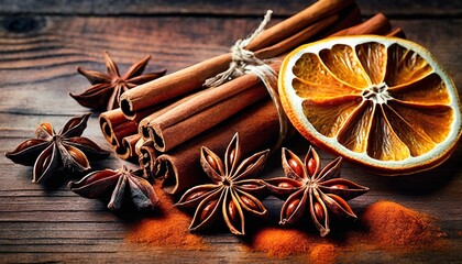 orange spice cinnamon decoration 