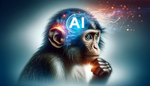 AI word in monkey mind
