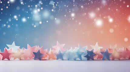 Holiday decorative border, festive background with festive star decoration