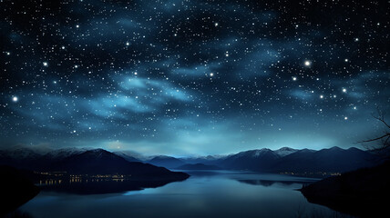 Enchanting Night Sky with Stars. Generative ai.