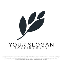 floral with flowers logo, icon template Vector illustration