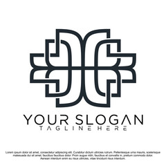 floral with flowers logo, icon template Vector illustration