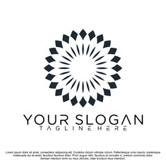 Obraz premium floral with flowers logo, icon template Vector illustration