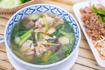 Spicy and sour soup with pork bone