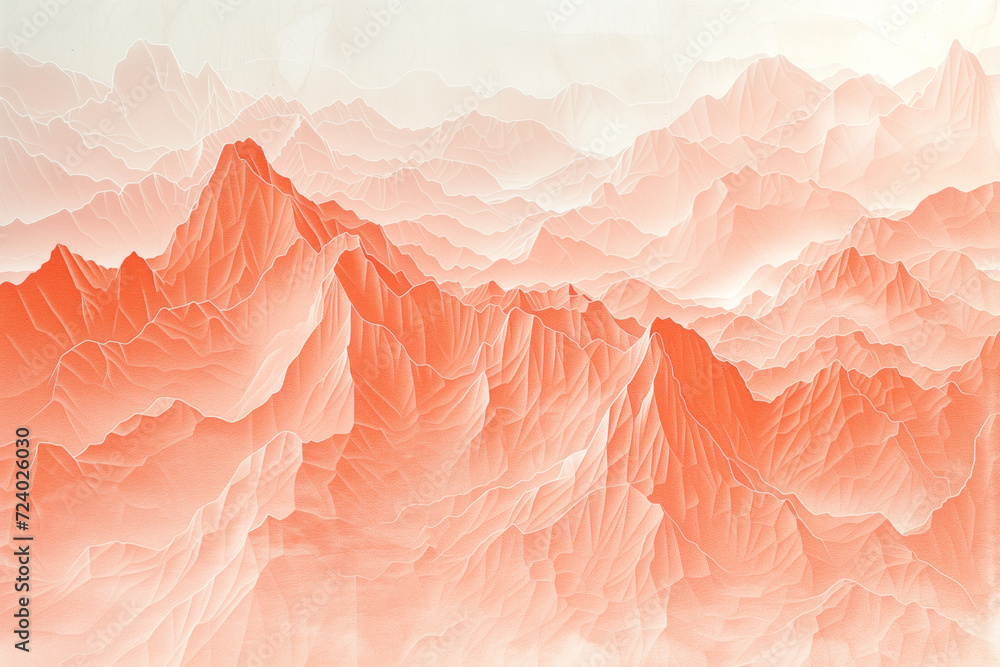 Poster red mountains. abstract colorful background image. created with generative ai technology